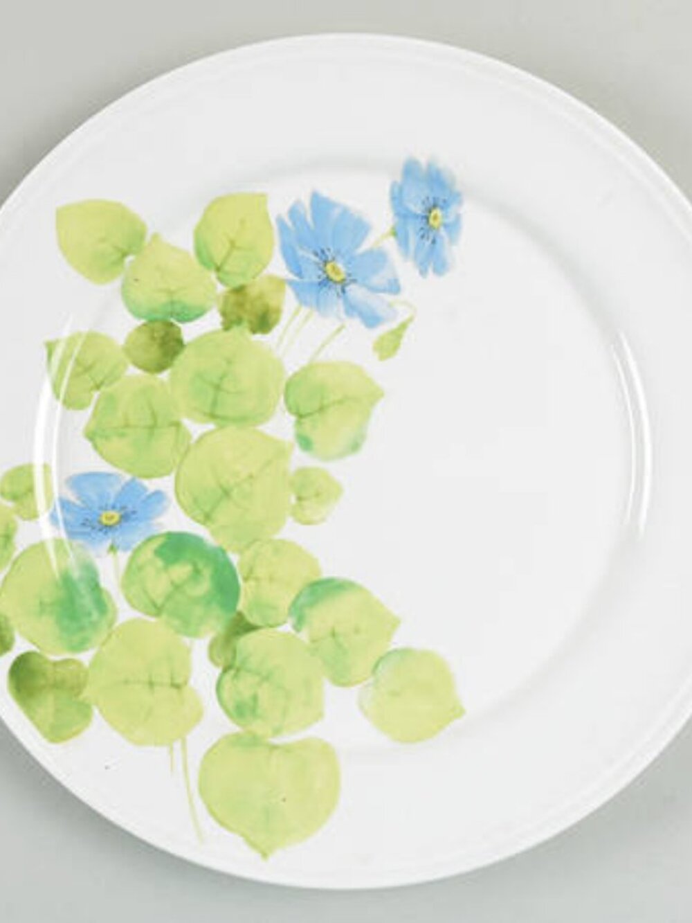 Water Lilies Blue Dinner Plate by Mikasa Set of 8